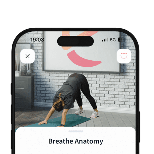 Vidéo d'exercice guidée dans l'application Kunto